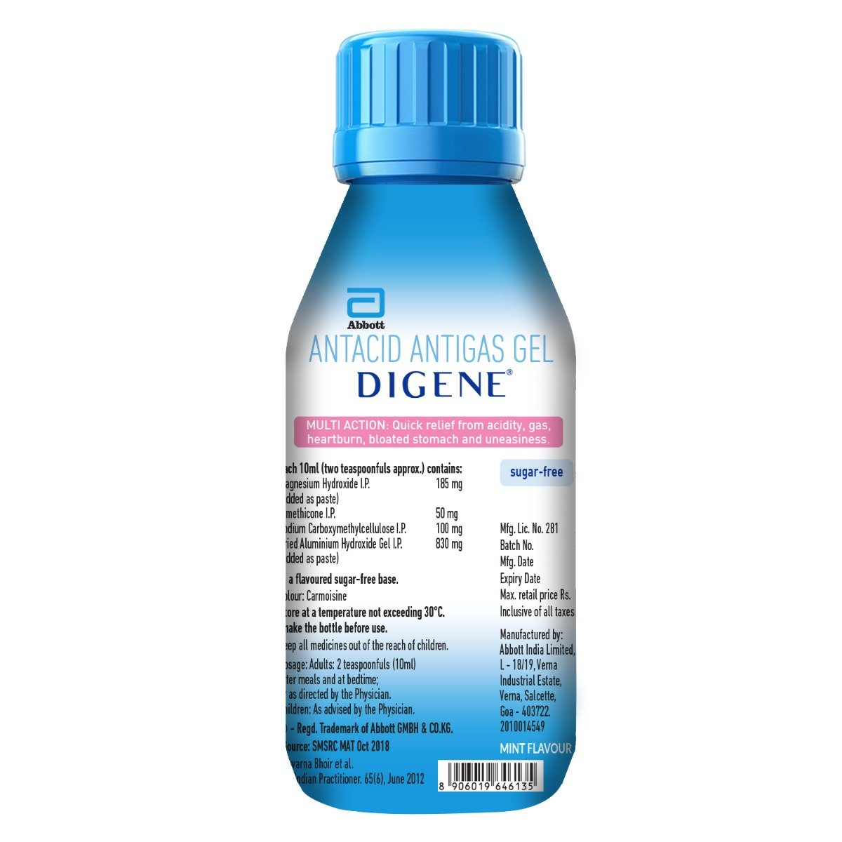 Digene Antacid Antigas Gel Mint Flavour, 450 ml, Pack of 1 Digene Antacid Antigas Gel Mint Flavour, 450 ml, Pack of 1