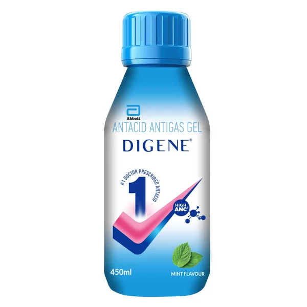 Digene Antacid Antigas Gel Mint Flavour, 450 ml, Pack of 1