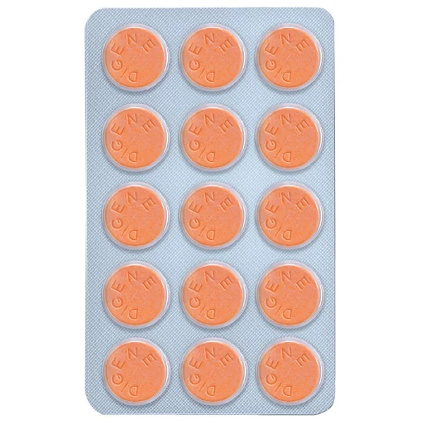 Digene Tablets Acidity &amp; Gas Relief Orange flavour 15'S, Pack of 15 TabletS