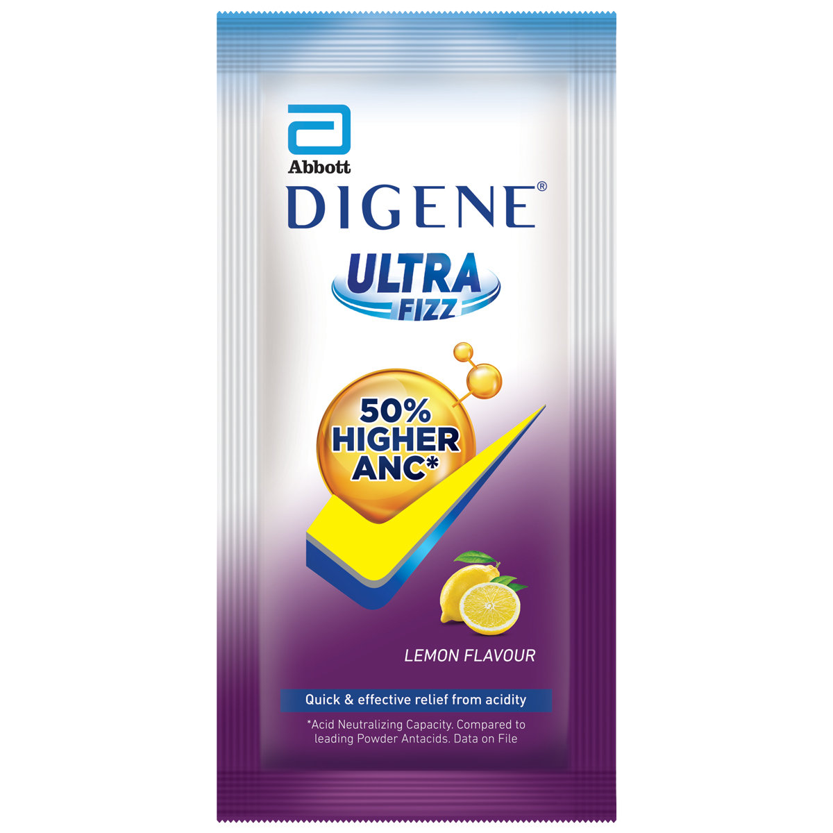 Digene Ultra Fizz Lemon Flavour Powder 6.25 gm, Pack of 1 Digene Ultra Fizz Lemon Flavour Powder 6.25 gm, Pack of 1