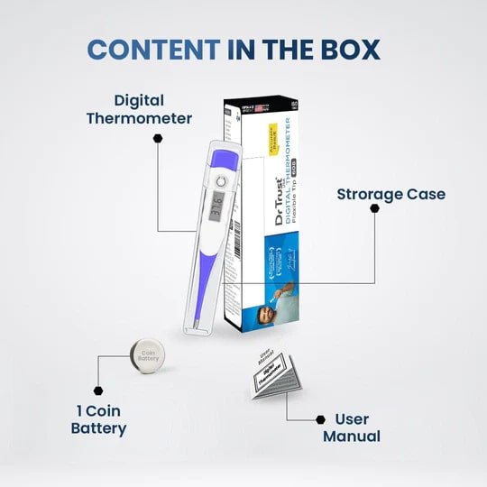 Dr Trust USA Digital Thermometer Flexible Tip 608, 1 Count, Pack of 1 Dr Trust USA Digital Thermometer Flexible Tip 608, 1 Count, Pack of 1