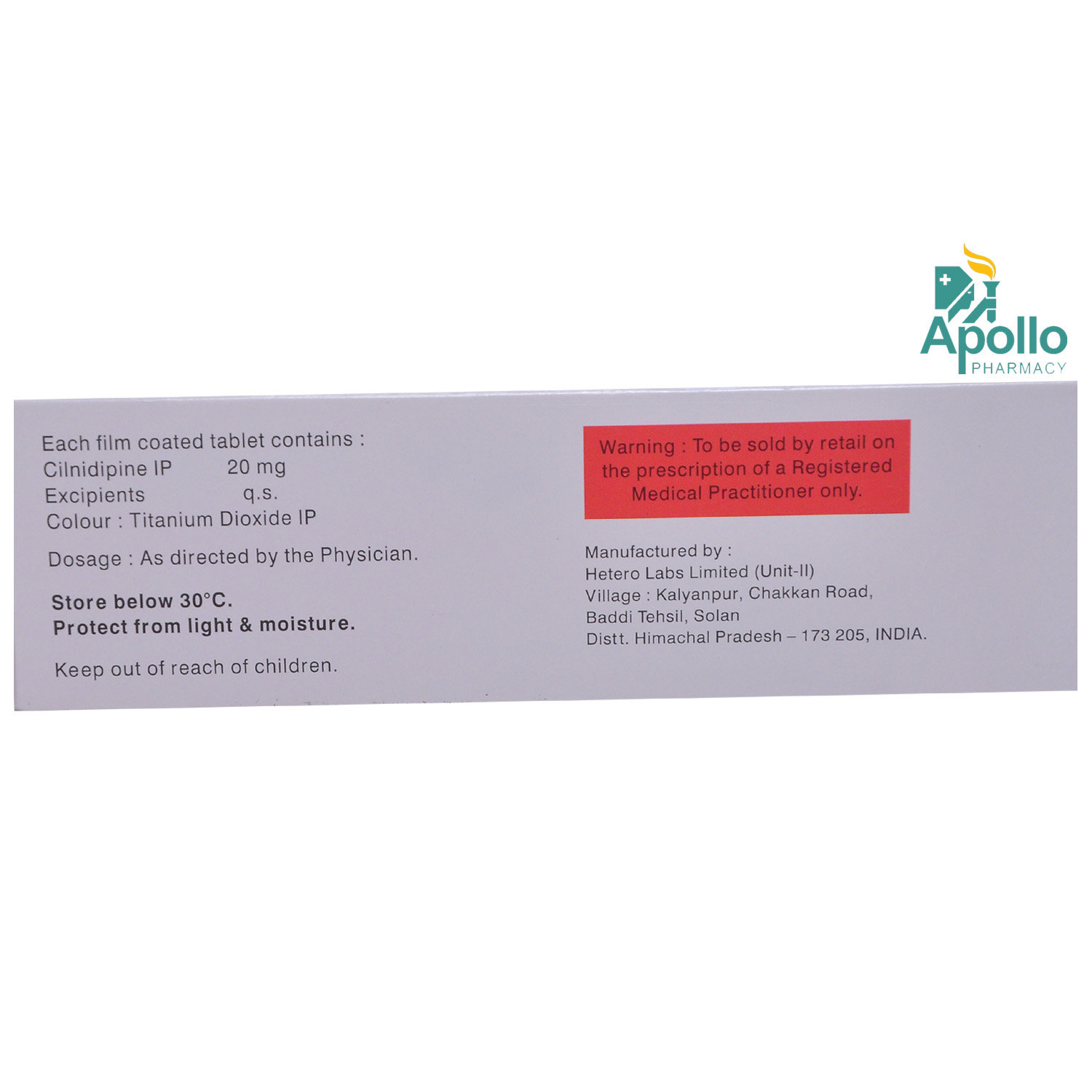 Dilnip 20 Tablet 10's, Pack of 10 TabletS Dilnip 20 Tablet 10's, Pack of 10 TabletS