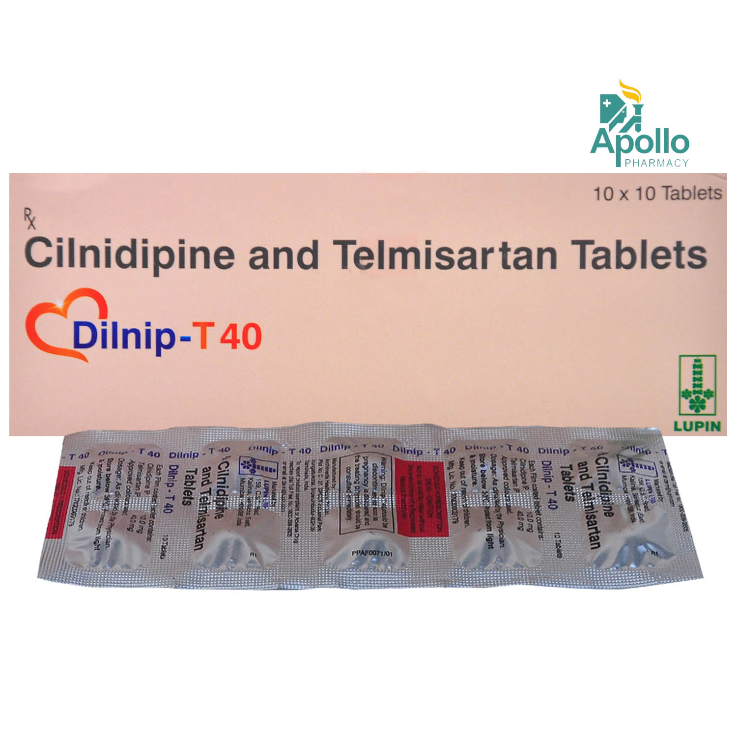 Dilnip-T 40 Tablet 10's, Pack of 10 TABLETS Dilnip-T 40 Tablet 10's, Pack of 10 TABLETS