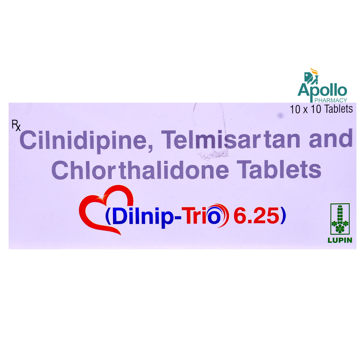 Buy Dilnip Trio 6.25mg Tablet 10's Online