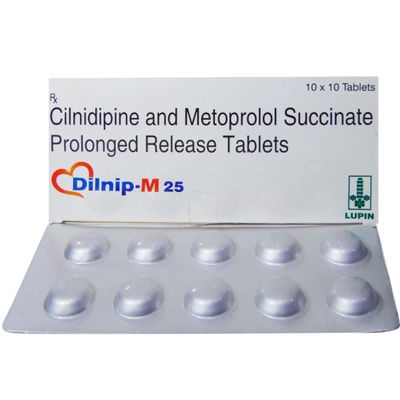 Dilnip M 25 mg/10 mg Tablet 10's, Pack of 10 TabletS