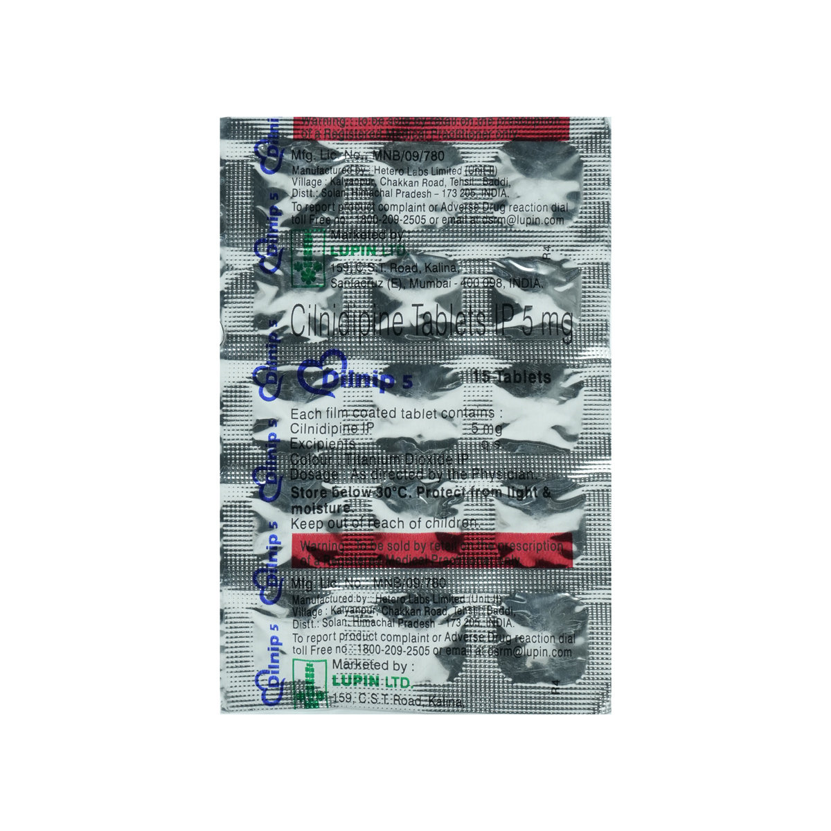 Dilnip 5 mg Tablet 15's, Pack of 15 TabletS Dilnip 5 mg Tablet 15's, Pack of 15 TabletS