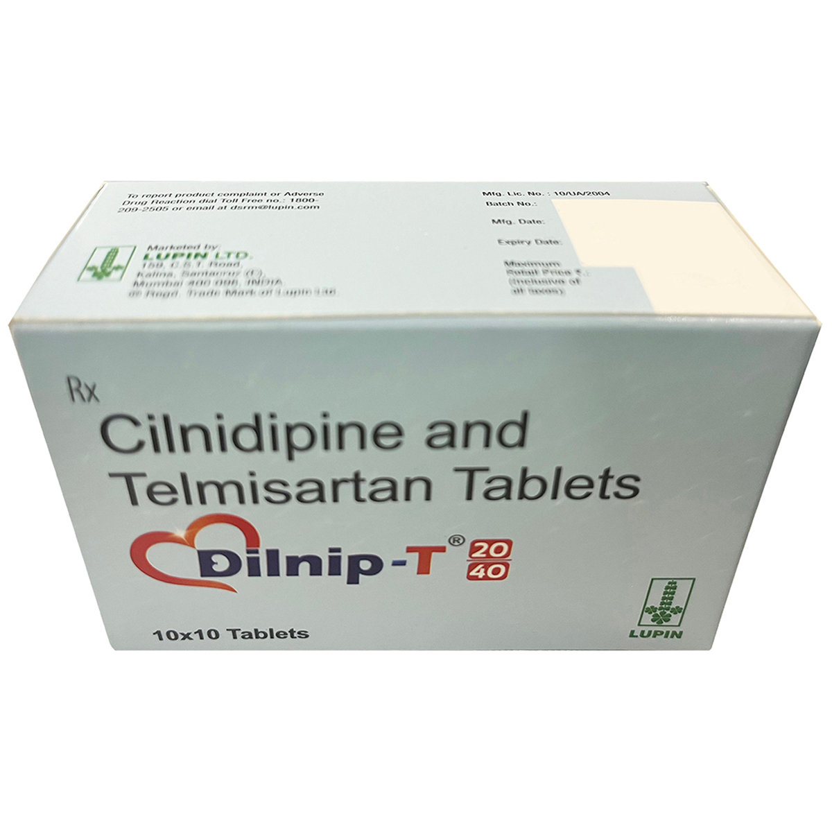 Dilnip-T 20/40 Tablet 10's, Pack of 10 Dilnip-T 20/40 Tablet 10's, Pack of 10