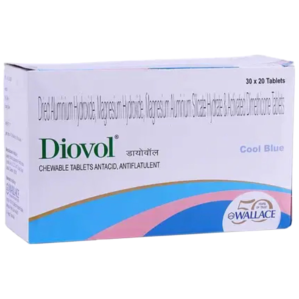 Diovol Cool Blue Chewabale Tablet 20's Diovol Cool Blue Chewabale Tablet 20's