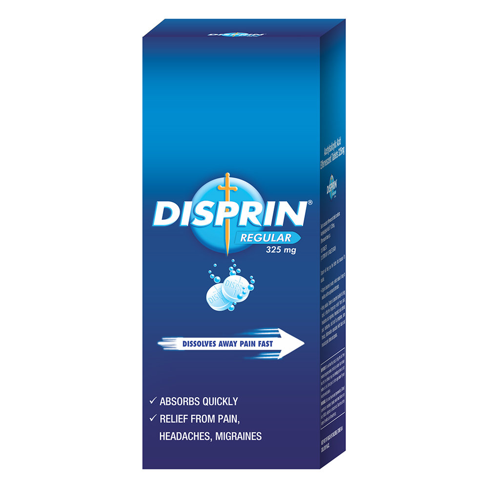 Disprin Regular 325 mg, 10 Tablets, Pack of 10 Disprin Regular 325 mg, 10 Tablets, Pack of 10