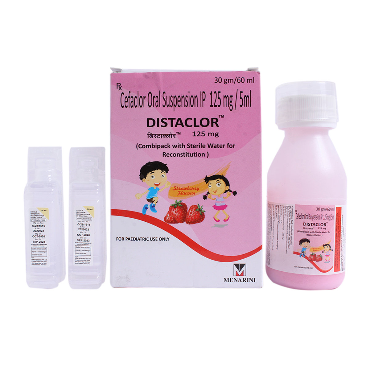 Distaclor 125 Strawberry Flavour Suspension 60 ml, Pack of 1 SUSPENSION Distaclor 125 Strawberry Flavour Suspension 60 ml, Pack of 1 SUSPENSION