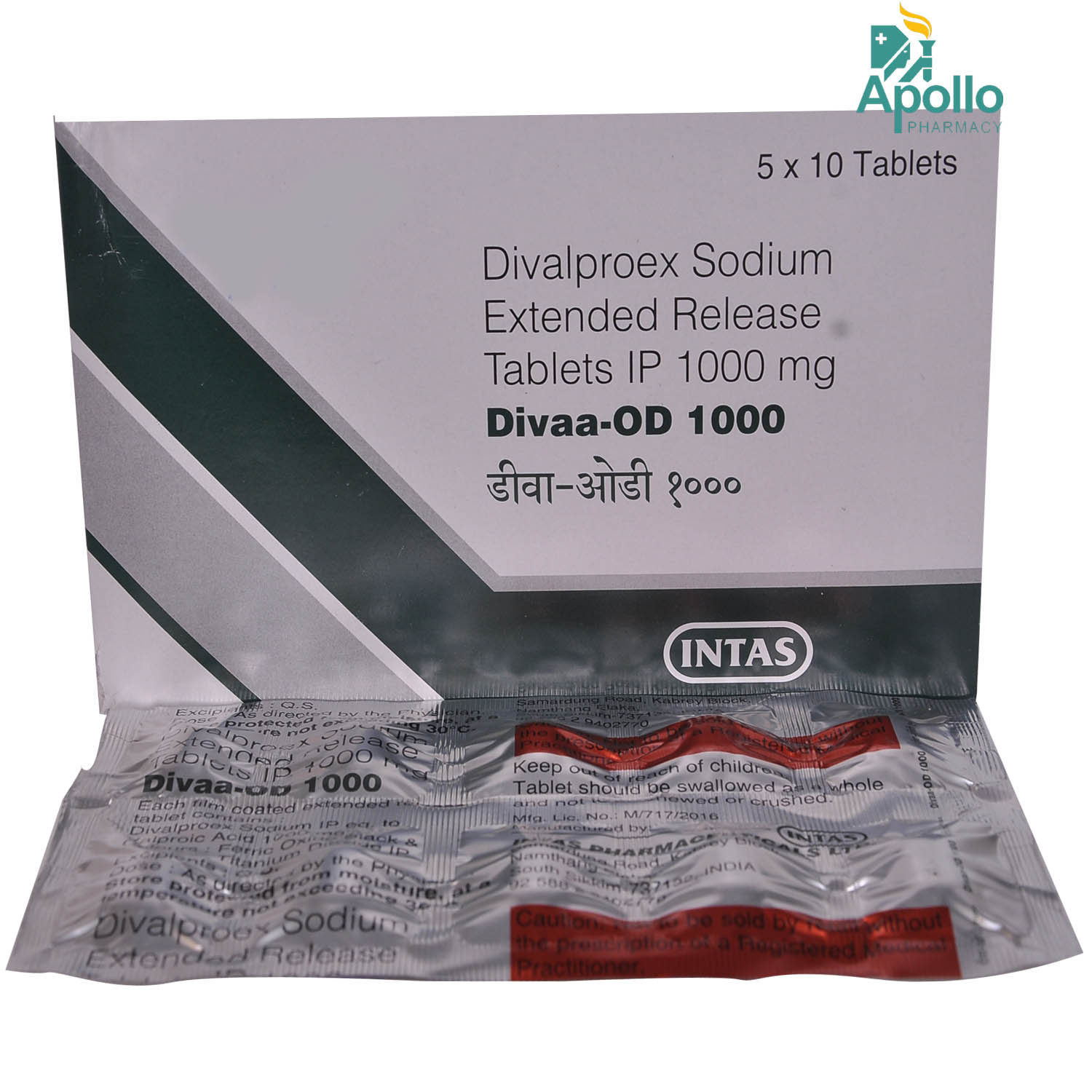 Divaa-OD 1000 Tablet 10's, Pack of 10 TabletS Divaa-OD 1000 Tablet 10's, Pack of 10 TabletS