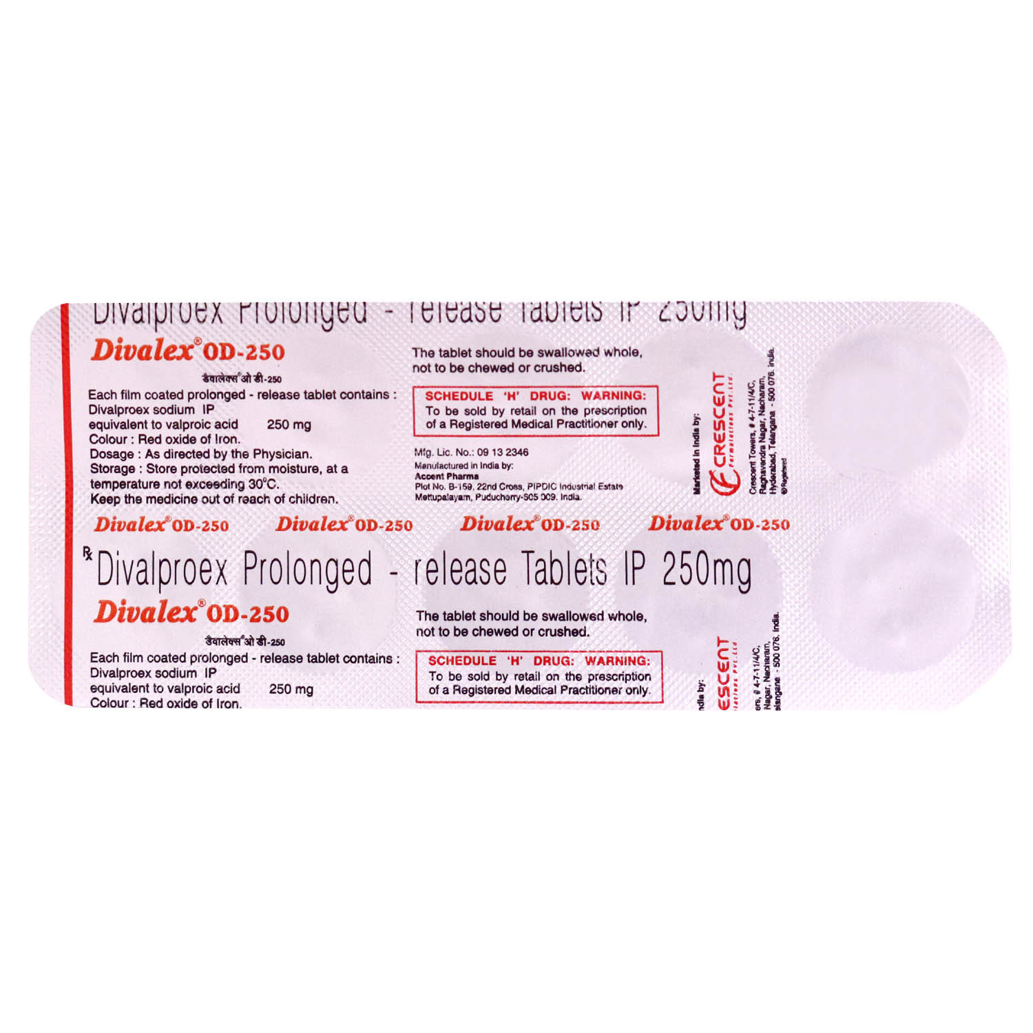 Divalex OD 250 mg Tablet 10's, Pack of 10 TabletS Divalex OD 250 mg Tablet 10's, Pack of 10 TabletS