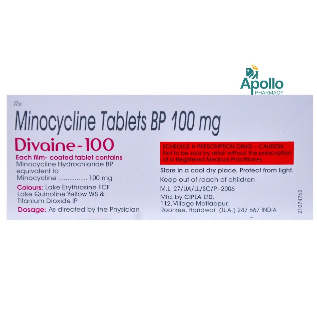Divaine-100 Tablet 10's, Pack of 10 TABLETS Divaine-100 Tablet 10's, Pack of 10 TABLETS