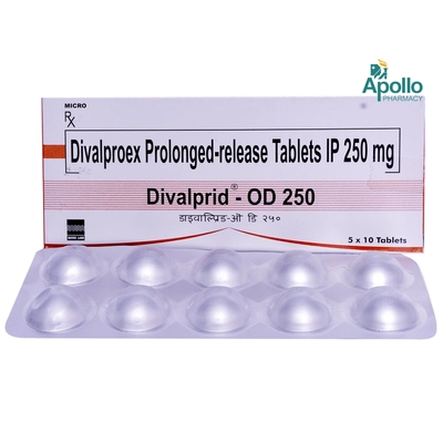 Divalprid OD 250 Tablet 10's, Pack of 10 TABLETS