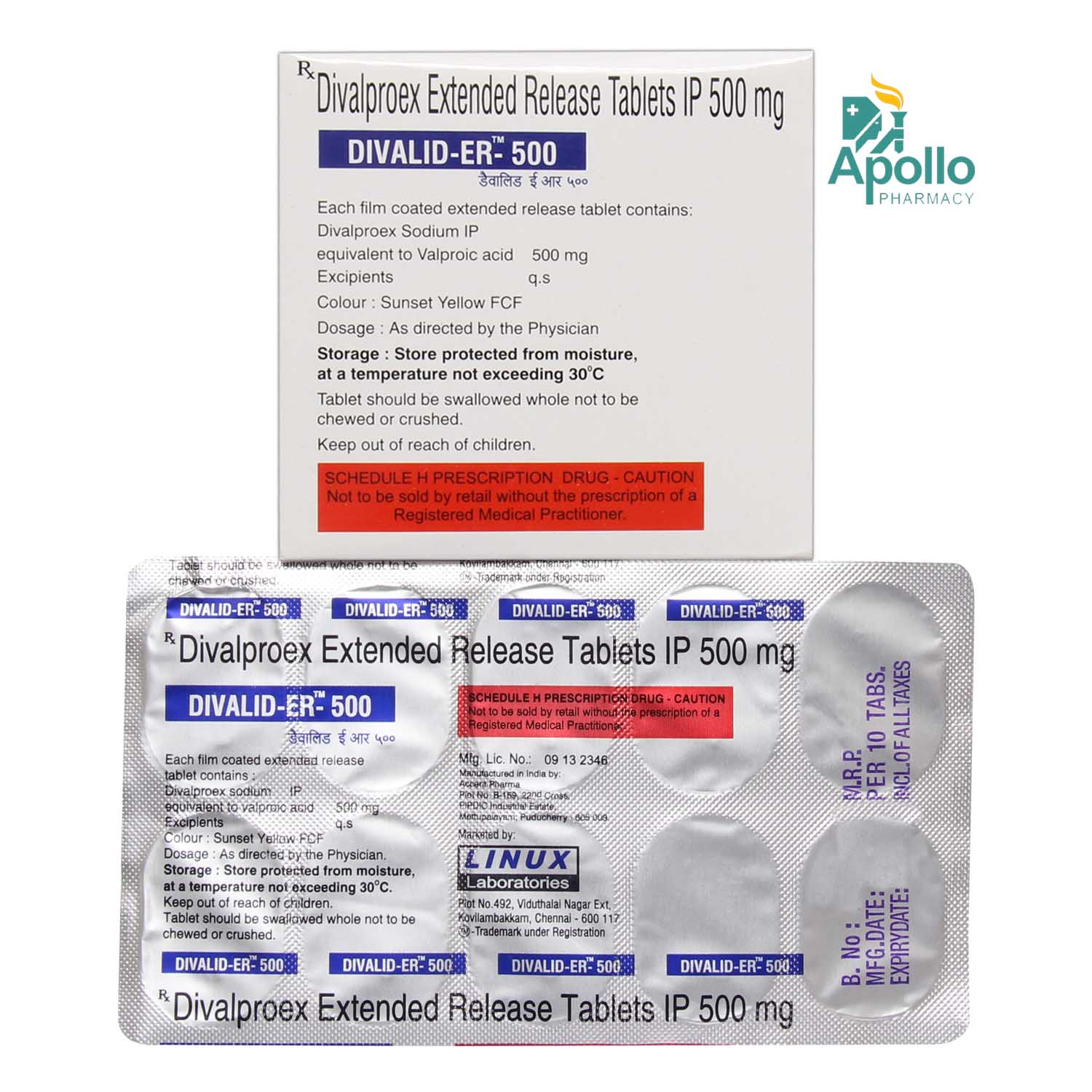 Divalid ER 500 Tablet 10's, Pack of 10 TabletS Divalid ER 500 Tablet 10's, Pack of 10 TabletS