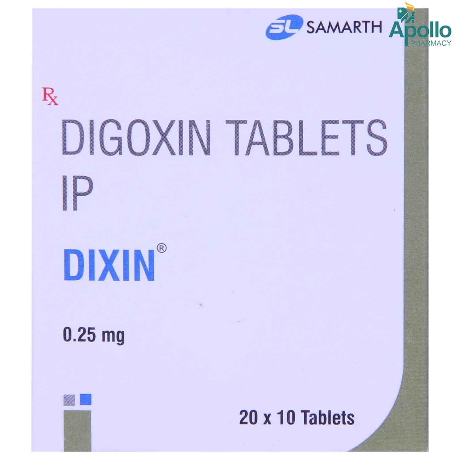 Dixin 0.25 mg Tablet 10's Dixin 0.25 mg Tablet 10's