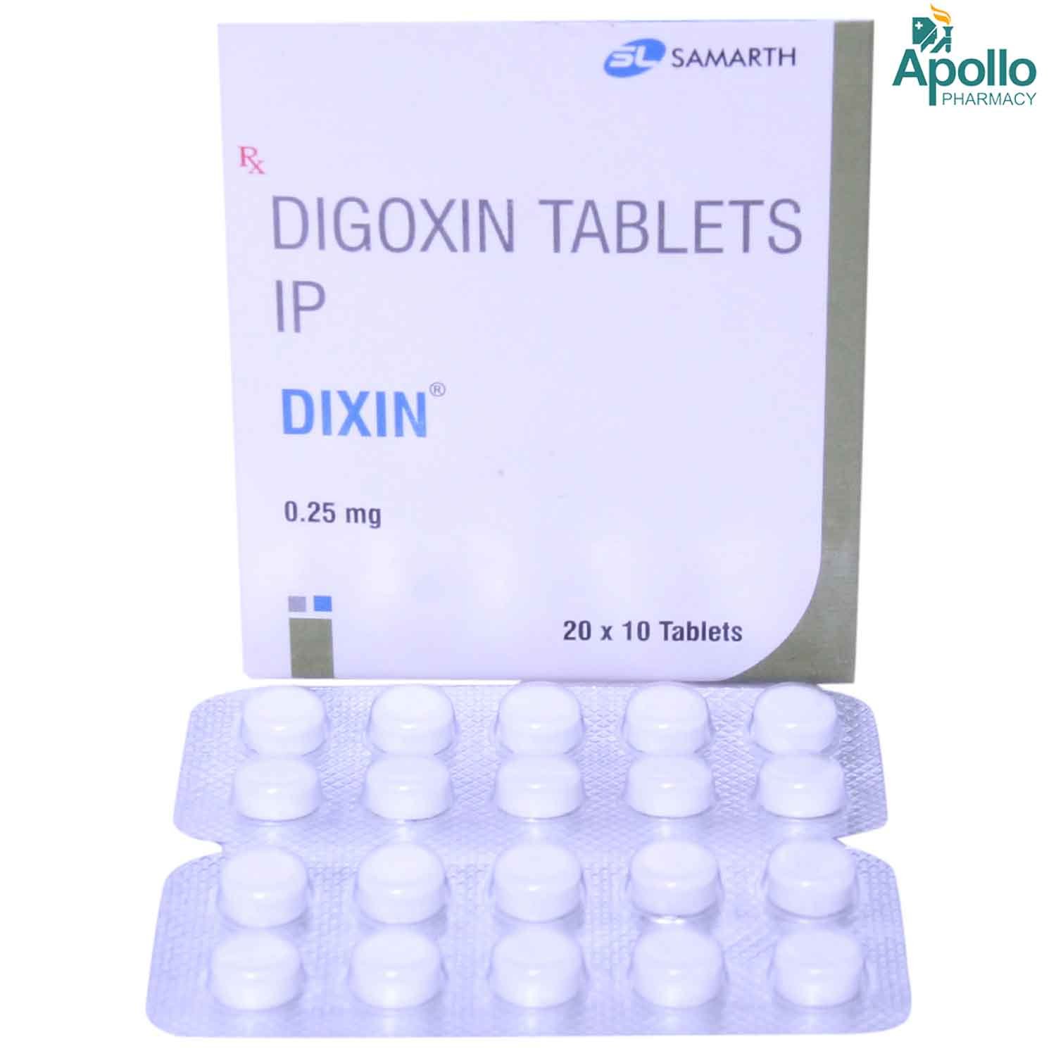 Dixin 0.25 mg Tablet 10's, Pack of 10 TABLETS Dixin 0.25 mg Tablet 10's, Pack of 10 TABLETS