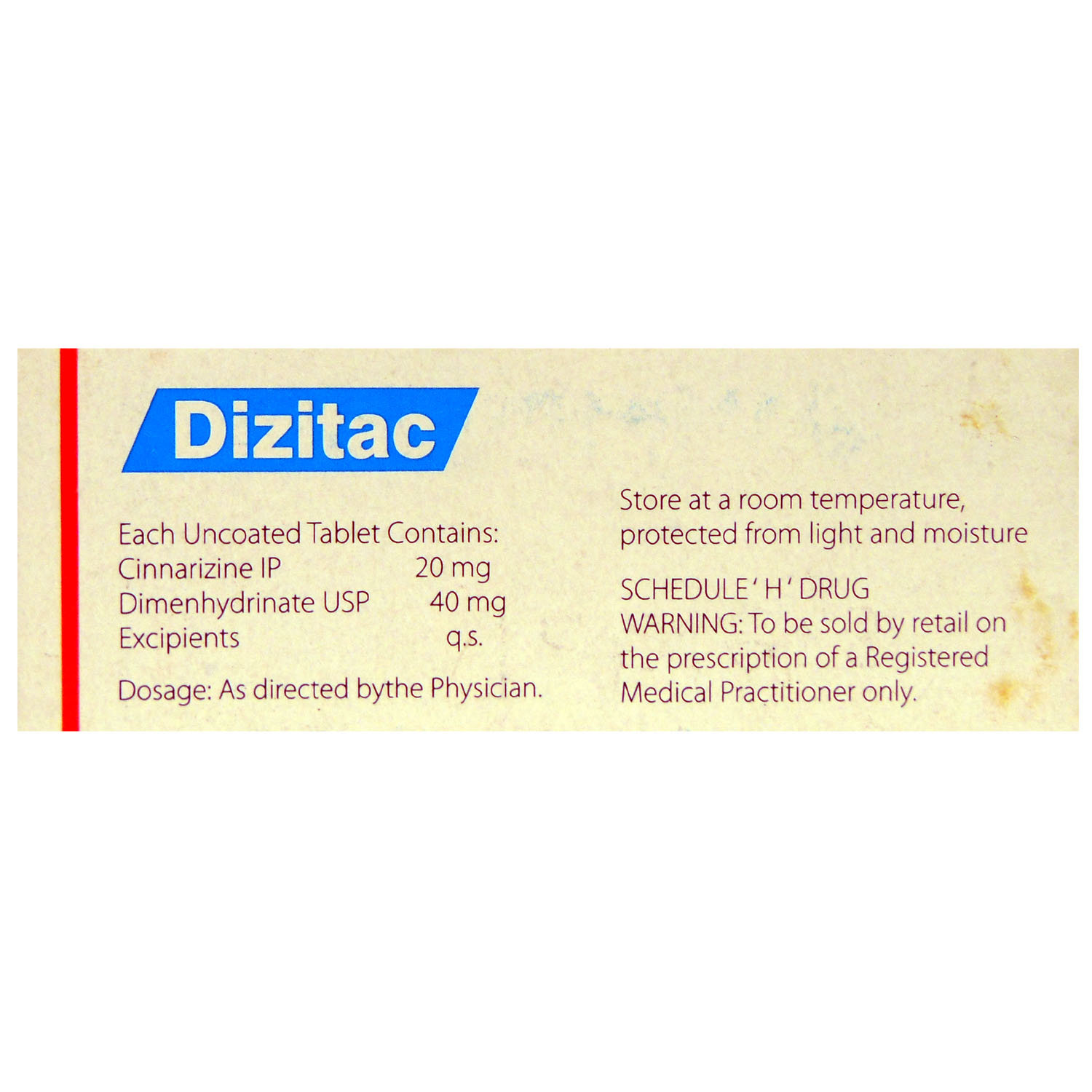 Dizitac Tablet 10's, Pack of 10 TABLETS Dizitac Tablet 10's, Pack of 10 TABLETS