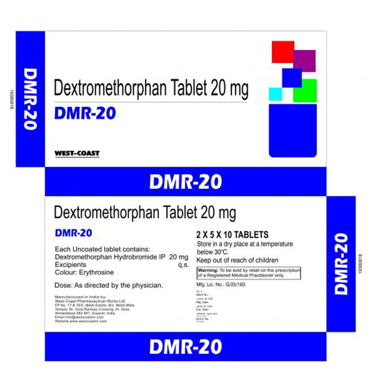 Buy DMR 20 Tablet 10's Online