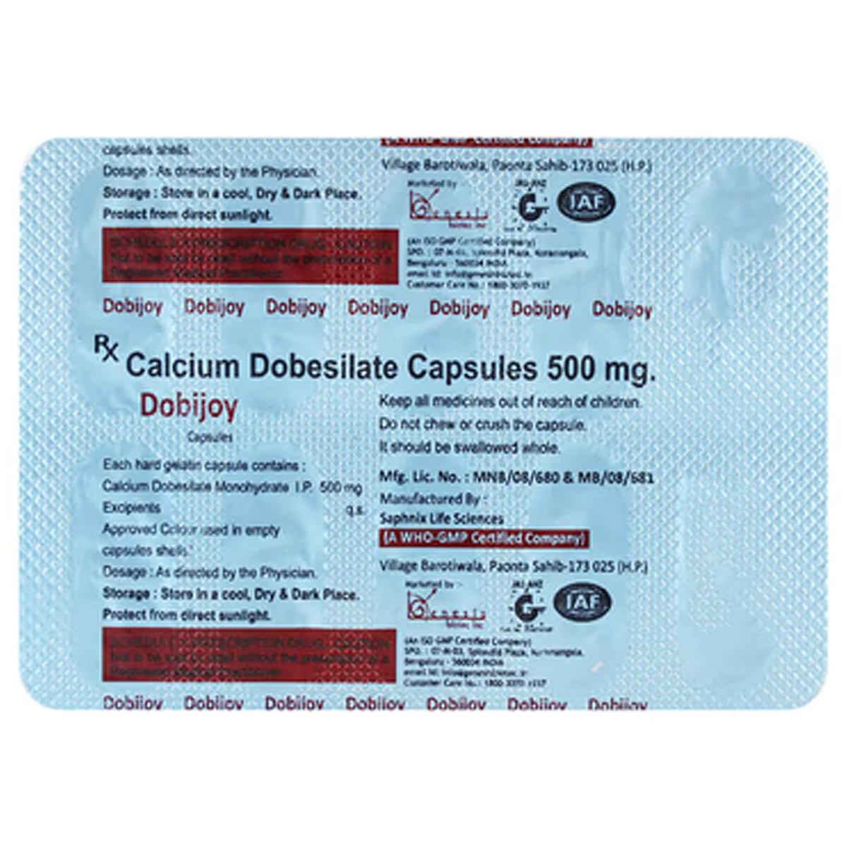 Dobijoy 500 Capsule 10's, Pack of 10 Dobijoy 500 Capsule 10's, Pack of 10