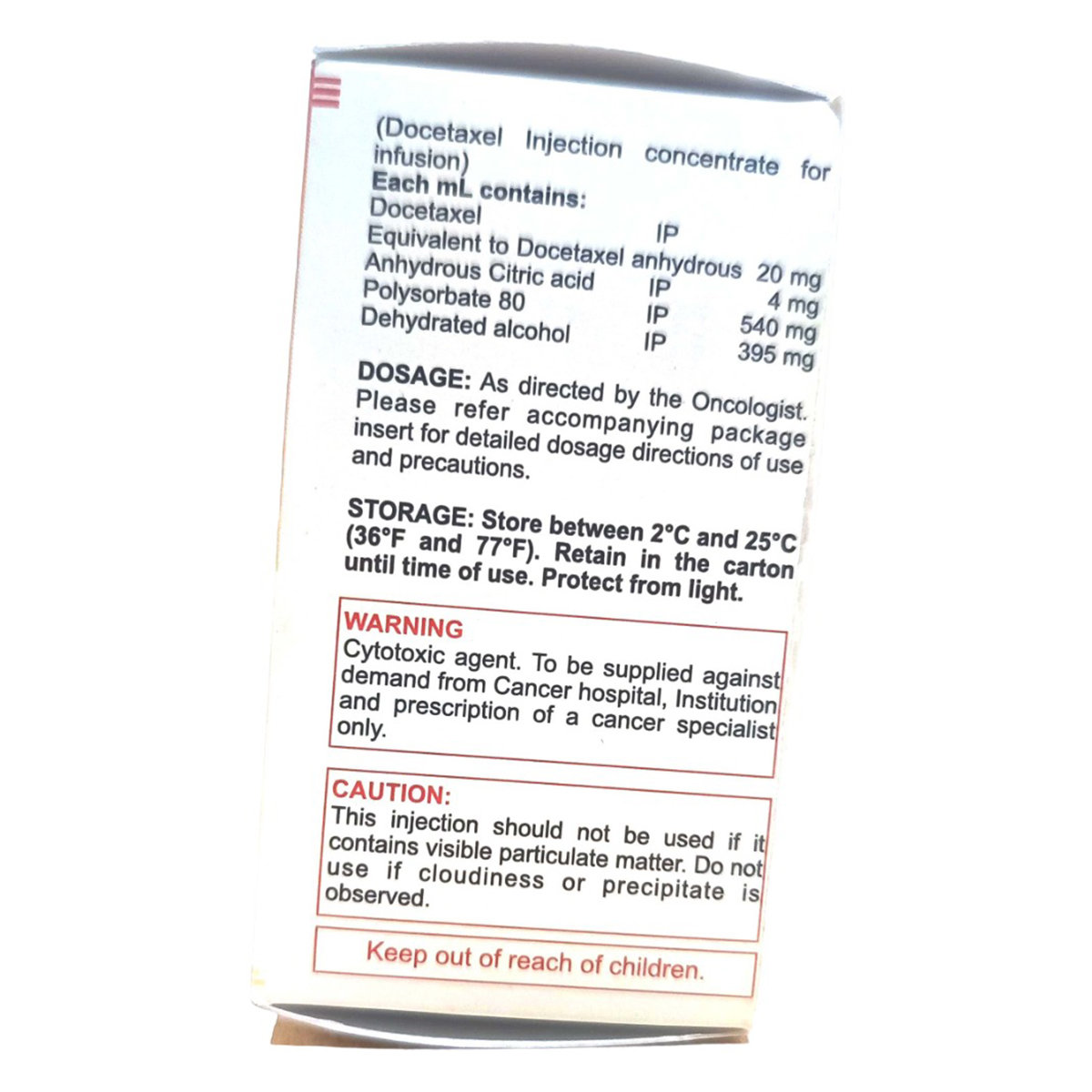 Docemaps 20 Injection 1 ml, Pack of 1 Injection Docemaps 20 Injection 1 ml, Pack of 1 Injection