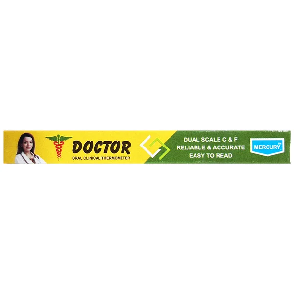 Thermoplast Doctor Oral Clinical Mercury Thermometer, 1 Count