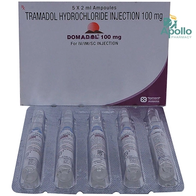 Domadol 100 mg Injection 2 ml, Pack of 1 INJECTION