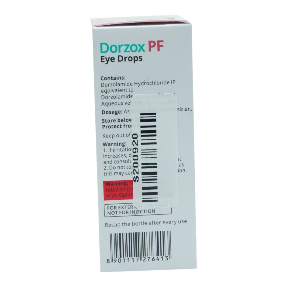 Dorzox PF 2% Eye Drops 10ml, Pack of 1 EYE DROPS Dorzox PF 2% Eye Drops 10ml, Pack of 1 EYE DROPS