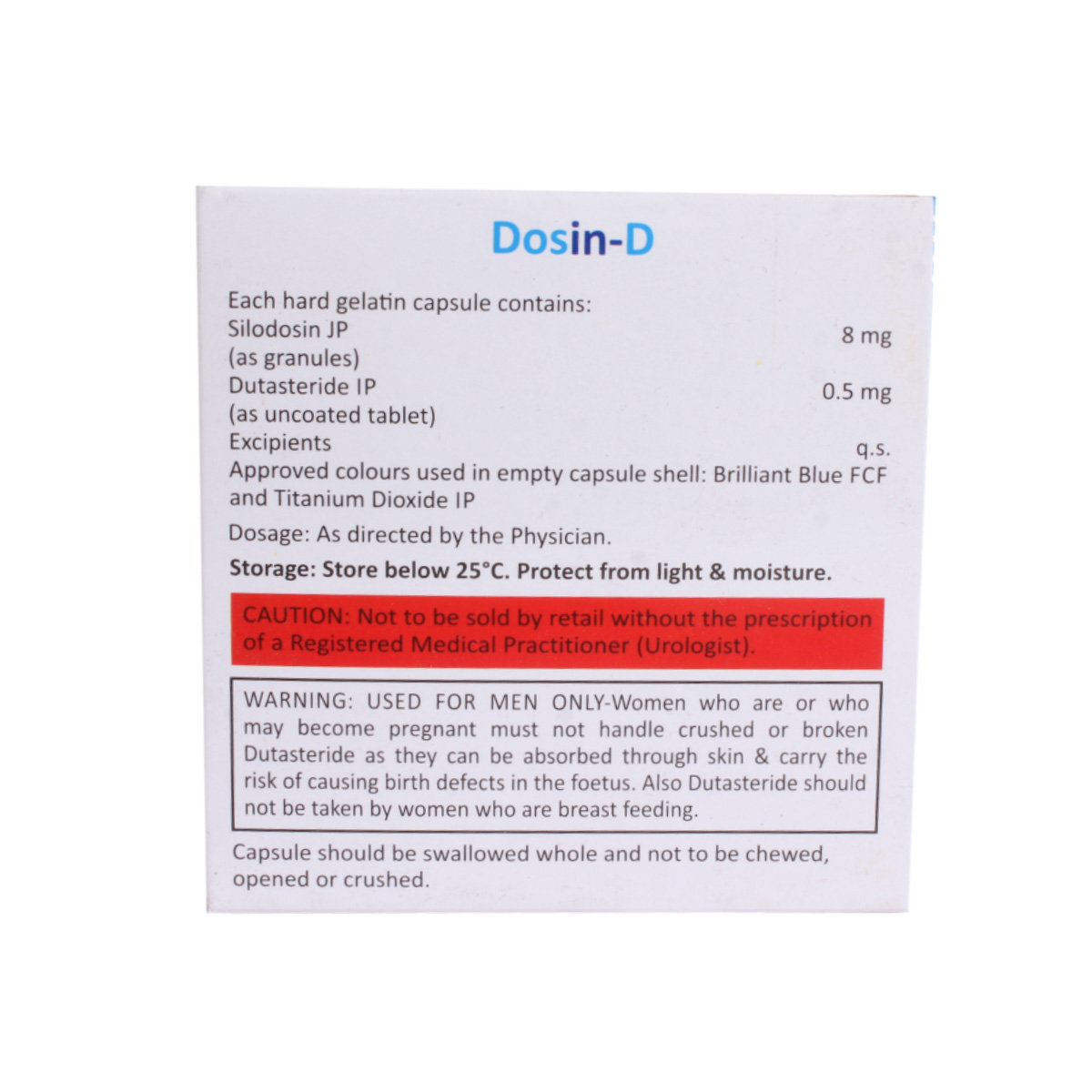 Dosin-D 0.5mg Capsule 10's, Pack of 10 Dosin-D 0.5mg Capsule 10's, Pack of 10