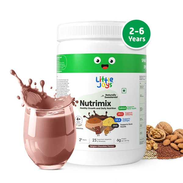 Little Joys 2+ Years Nutrimix Chocolate Flavor Powder, 350 gm Jar, Pack of 1