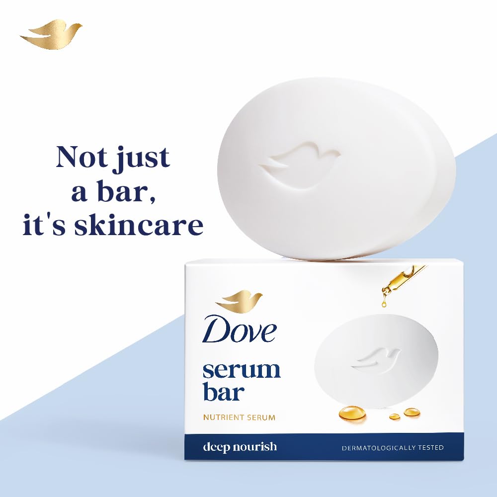 Dove Deep Nourish Serum Bathing Soap, 375 gm (3x125 gm), Pack of 1 Dove Deep Nourish Serum Bathing Soap, 375 gm (3x125 gm), Pack of 1