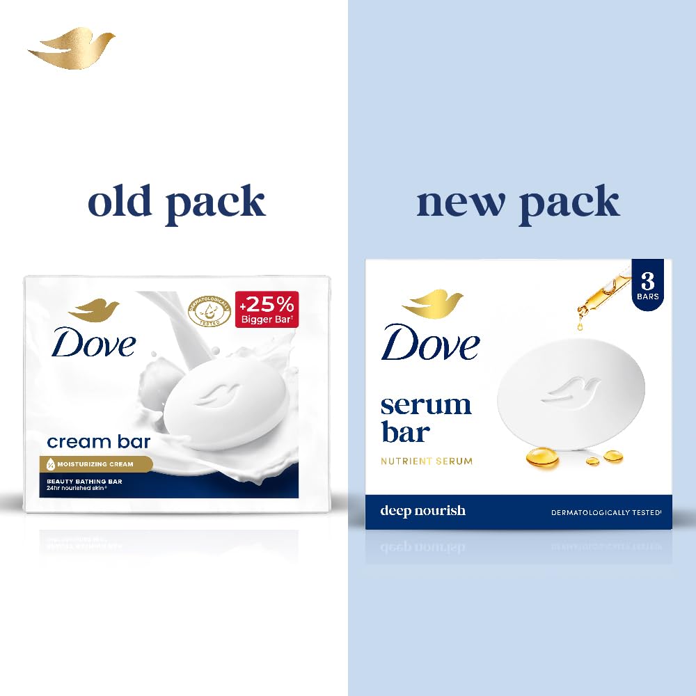Dove Deep Nourish Serum Bathing Soap, 375 gm (3x125 gm), Pack of 1 Dove Deep Nourish Serum Bathing Soap, 375 gm (3x125 gm), Pack of 1