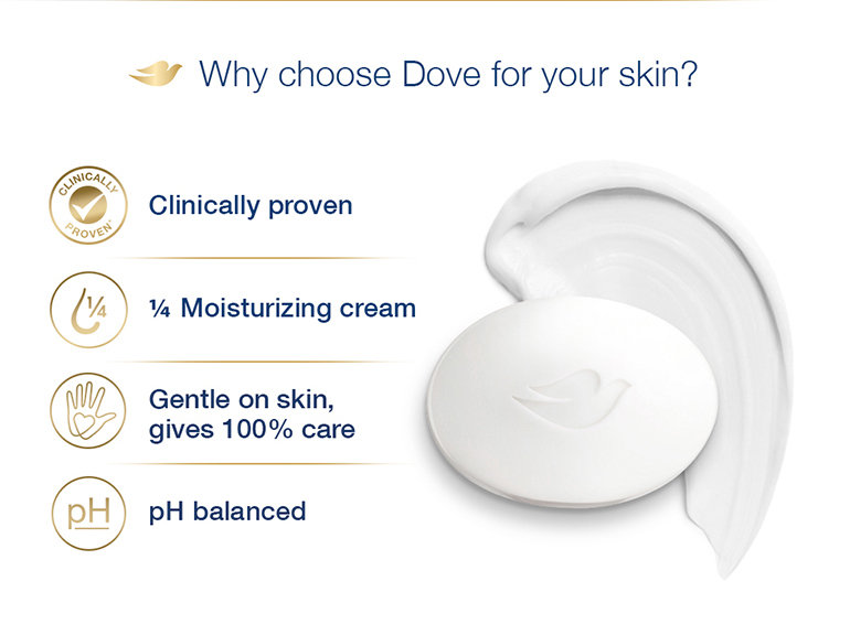 Dove Beauty Cream Bathing Bar, 500 gm (4 x 100 gm + 100 gm Free ), Pack of 1 Dove Beauty Cream Bathing Bar, 500 gm (4 x 100 gm + 100 gm Free ), Pack of 1