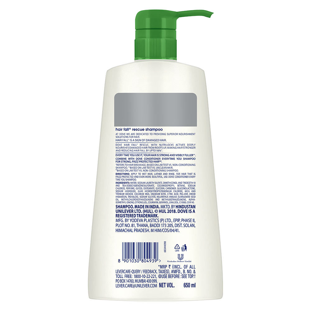 Dove Hairfall Rescue Shampoo, 650 ml, Pack of 1 Dove Hairfall Rescue Shampoo, 650 ml, Pack of 1