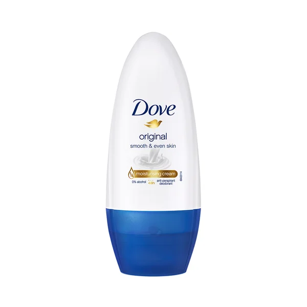 Dove Original Deodrant Roll On 50 ml | 48Hr Protection | Anti Persiprant Deodrant | For Delicate Skin Of Underarms, Pack of 1