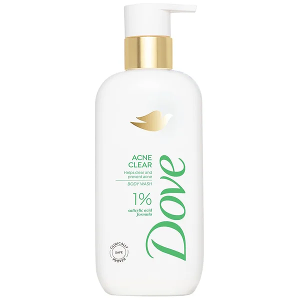 Dove 1% Salicylic Acid Acne Clear Body Wash, 300 ml