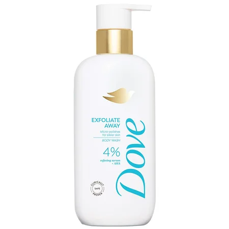 Dove 4% Refining Serum Exfoliate Away Body Wash, 300 ml