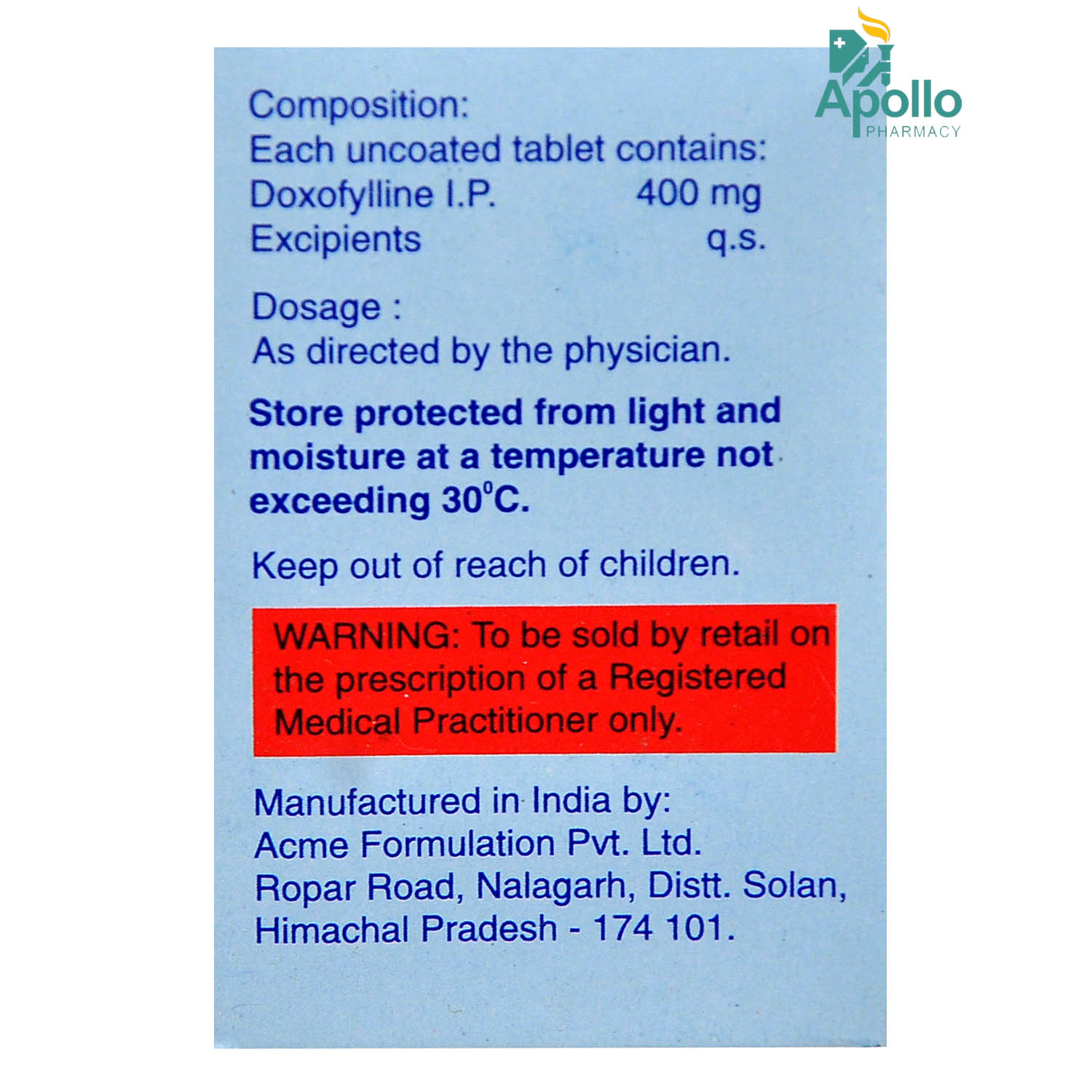 Doxovent Tablet 10's, Pack of 10 TABLETS Doxovent Tablet 10's, Pack of 10 TABLETS