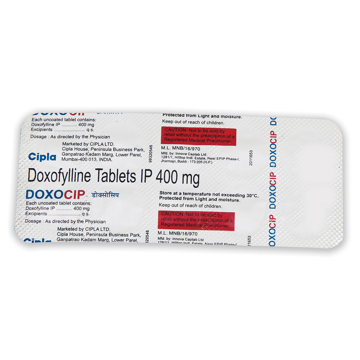 Doxocip 400 mg Tablet 10's, Pack of 10 TabletS Doxocip 400 mg Tablet 10's, Pack of 10 TabletS