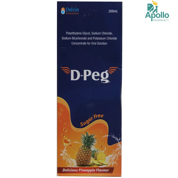 D-Peg Pineapple Flavour Oral Solution 200 ml