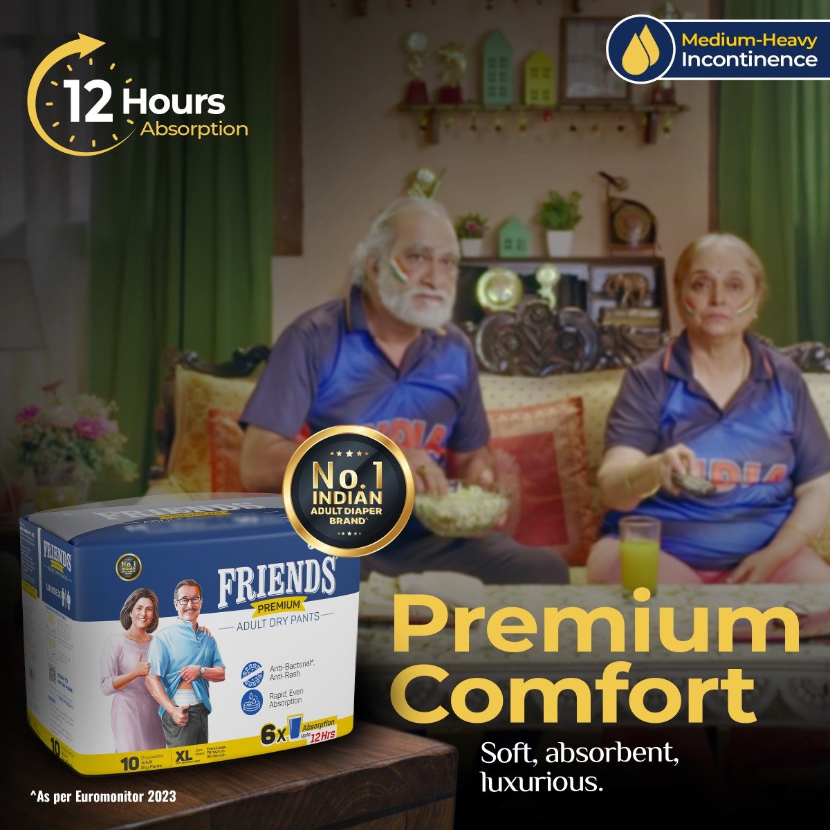 Friends Premium Adult Dry Pants XL, 10 Count, Pack of 1 Friends Premium Adult Dry Pants XL, 10 Count, Pack of 1