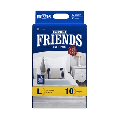 Friends Premium Adult Underpad Large, 10 Count, Pack of 1