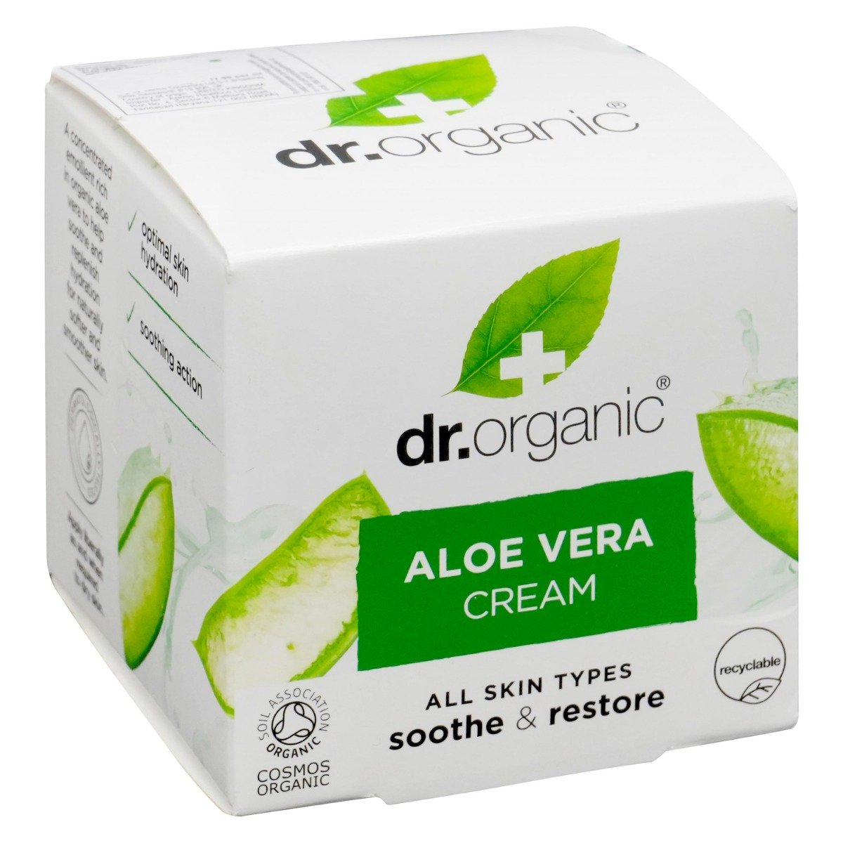 Dr. Organic Aloe Vera Cream 50 ml | Orgainc Aloe Vera | Soothing & Restoring Benefits | Provides Optimal Hydration & Soothing Action | For All Skin Type, Pack of 1 Dr. Organic Aloe Vera Cream 50 ml | Orgainc Aloe Vera | Soothing & Restoring Benefits | Provides Optimal Hydration & Soothing Action | For All Skin Type, Pack of 1