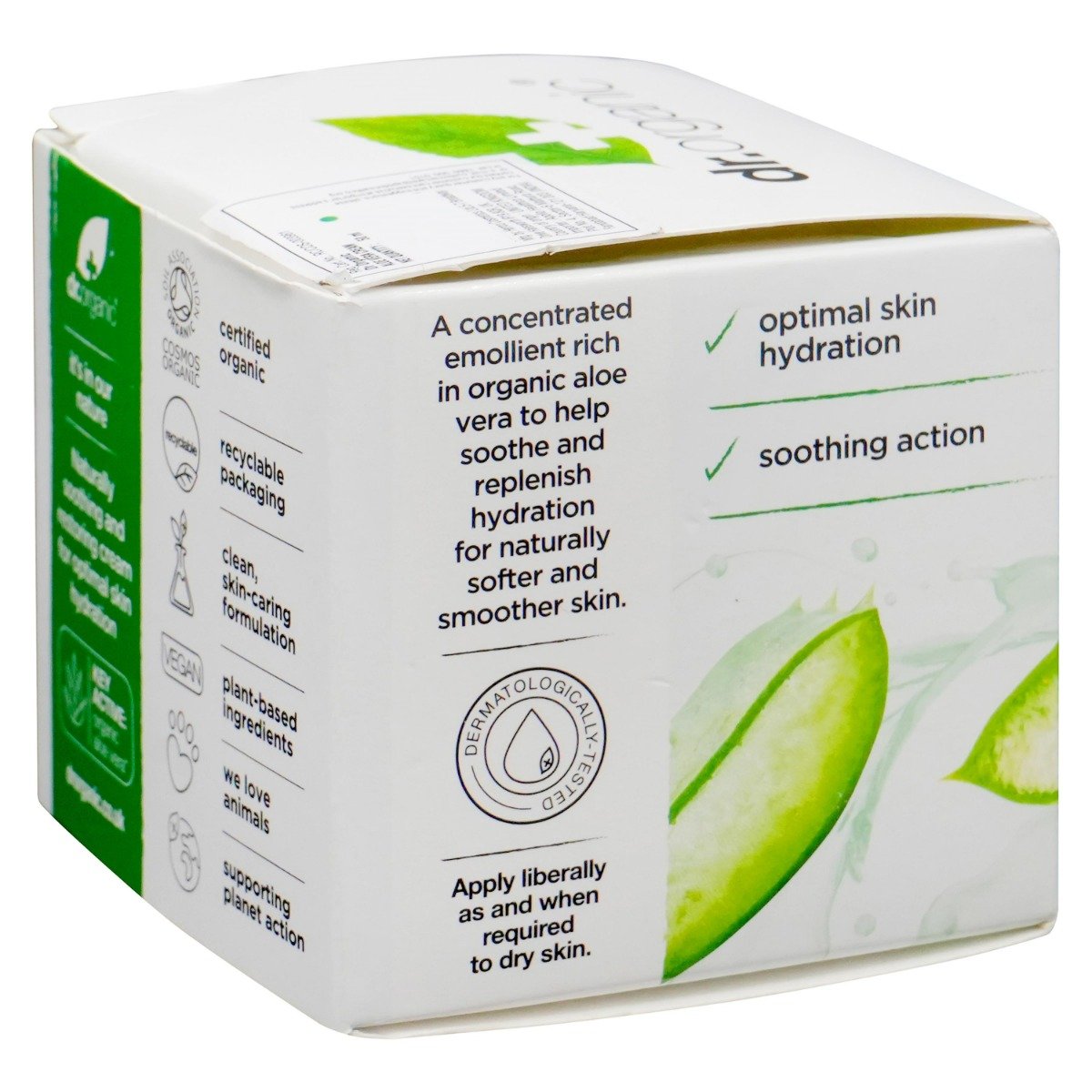 Dr. Organic Aloe Vera Cream 50 ml | Orgainc Aloe Vera | Soothing & Restoring Benefits | Provides Optimal Hydration & Soothing Action | For All Skin Type, Pack of 1 Dr. Organic Aloe Vera Cream 50 ml | Orgainc Aloe Vera | Soothing & Restoring Benefits | Provides Optimal Hydration & Soothing Action | For All Skin Type, Pack of 1