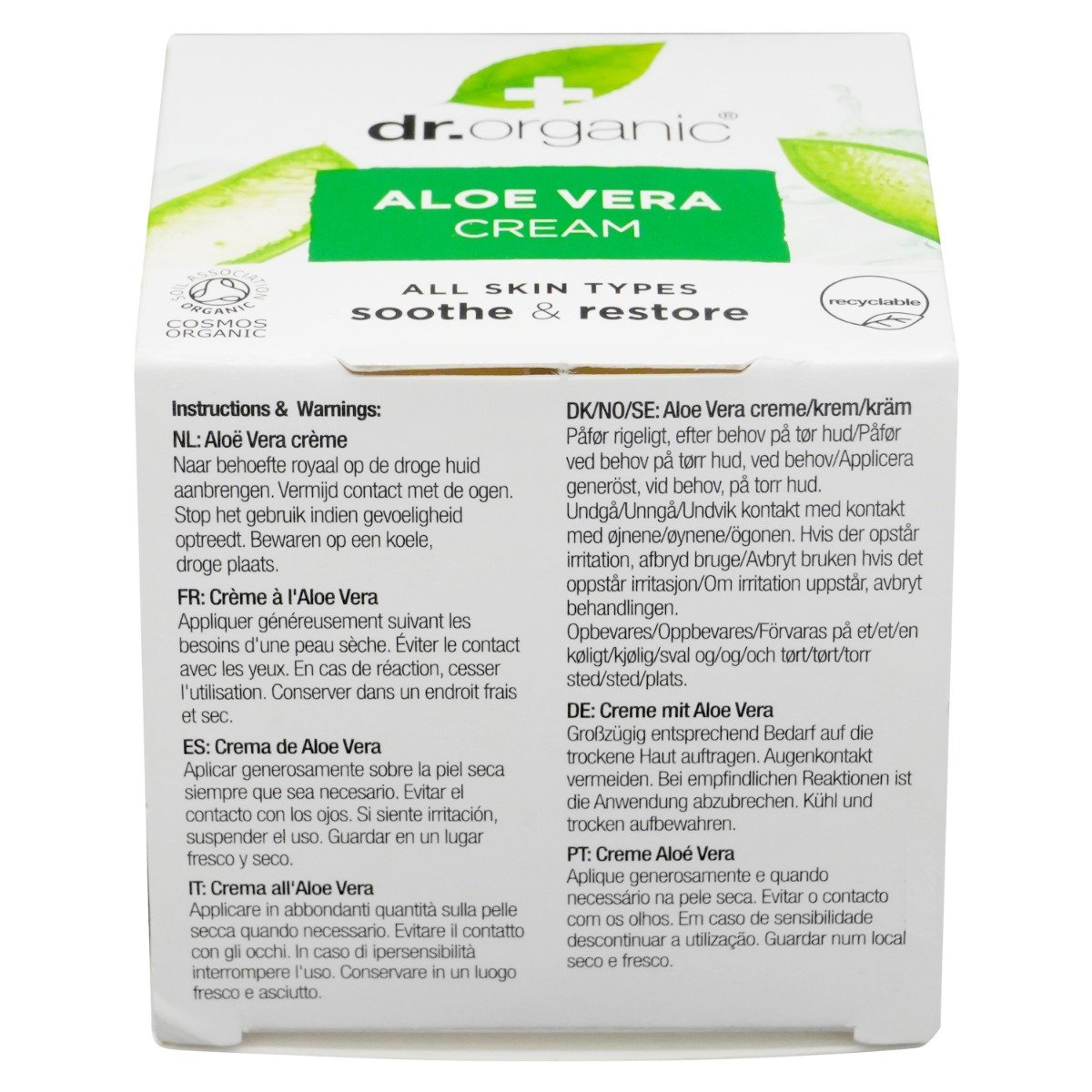 Dr. Organic Aloe Vera Cream 50 ml | Orgainc Aloe Vera | Soothing & Restoring Benefits | Provides Optimal Hydration & Soothing Action | For All Skin Type, Pack of 1 Dr. Organic Aloe Vera Cream 50 ml | Orgainc Aloe Vera | Soothing & Restoring Benefits | Provides Optimal Hydration & Soothing Action | For All Skin Type, Pack of 1