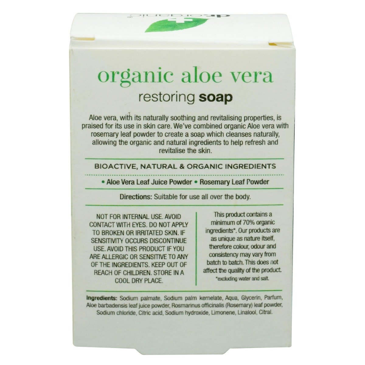 Dr. Organic Organic Aloe Vera Soap 100 gm | With Natural Extracts | Refreshing, Cleansing & Restoring Soap | For All Skin Type, Pack of 1 Dr. Organic Organic Aloe Vera Soap 100 gm | With Natural Extracts | Refreshing, Cleansing & Restoring Soap | For All Skin Type, Pack of 1