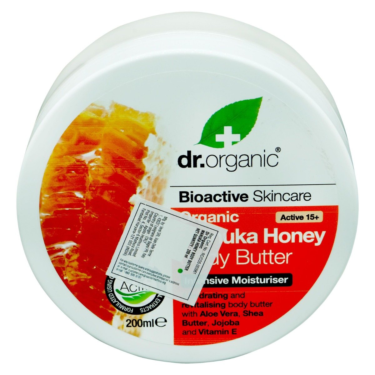 Dr. organic Organic Manuka Honey Body Butter 200 ml | Aloevera, Shea Butter, Jojoba & Vitamin E | Intense Moisturization | Hydrating & Revitalising Body Butter | For Dry Skin, Pack of 1 Dr. organic Organic Manuka Honey Body Butter 200 ml | Aloevera, Shea Butter, Jojoba & Vitamin E | Intense Moisturization | Hydrating & Revitalising Body Butter | For Dry Skin, Pack of 1