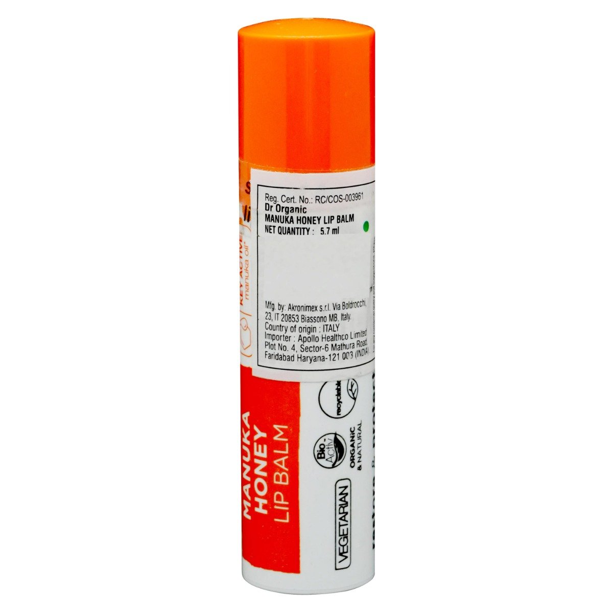 Dr. Organic Manuka SPF 15 Lip Balm, 5.7 ml, Pack of 1 Dr. Organic Manuka SPF 15 Lip Balm, 5.7 ml, Pack of 1