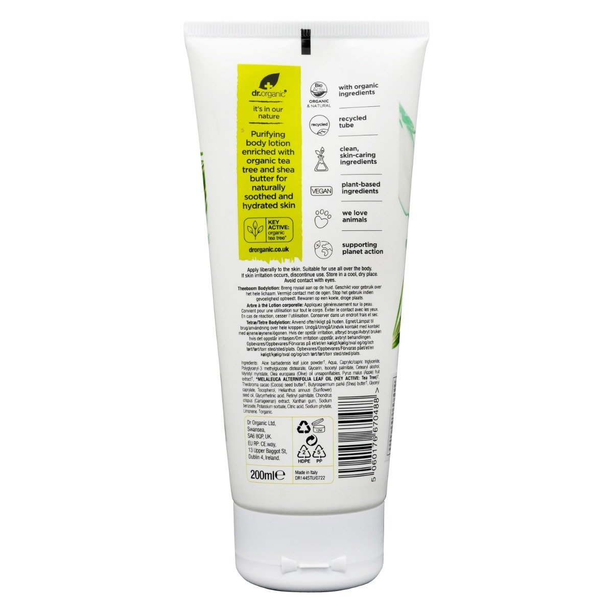 Dr. Organic Tea Tree Body Lotion, 200 ml | Oraginc Tea Tree | Keep Skin Purified & Hydrated | For Oily, Problem & Blemish Prone Skin, Pack of 1 Dr. Organic Tea Tree Body Lotion, 200 ml | Oraginc Tea Tree | Keep Skin Purified & Hydrated | For Oily, Problem & Blemish Prone Skin, Pack of 1