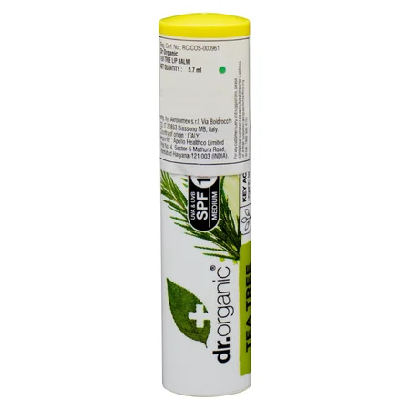 Dr. Organic Tea Tree SPF 15 Lip Balm, 5.7 ml